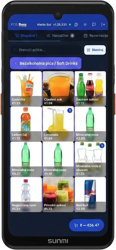 POS Boss on a mobile phone